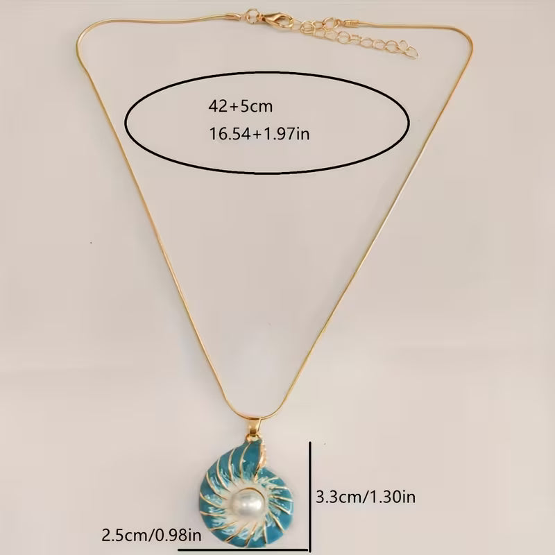 Seashell Gyöngy Arany Nyaklánc