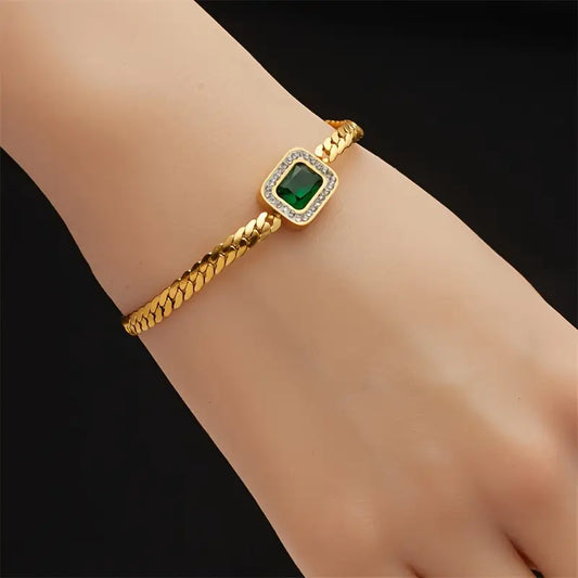 Arany Smaragd Chain Karkötő