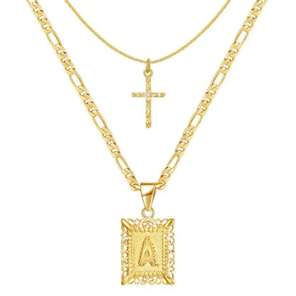 Cross Initial Nyaklánc Készlet | Arany