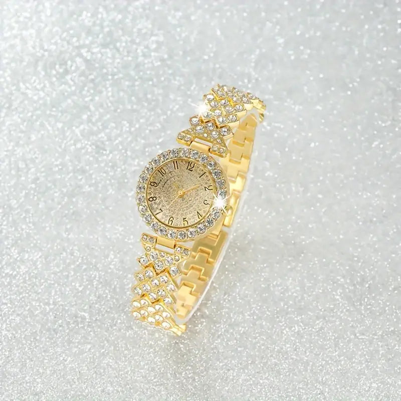 Luxe Radiance Arany Watch & Karkötő Készlet | Arany