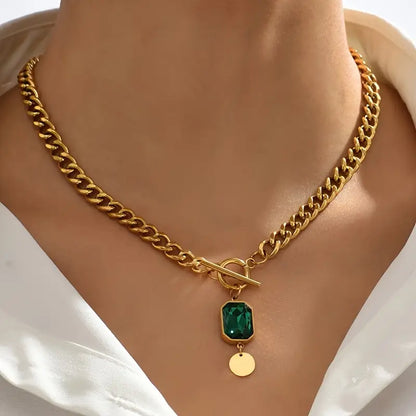Arany Smaragd Chain Nyaklánc