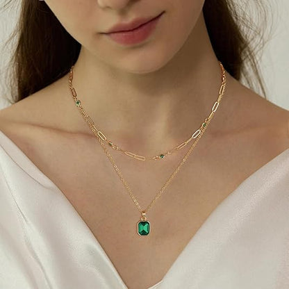 Smaragd Clover Pendant Nyaklánc | Arany
