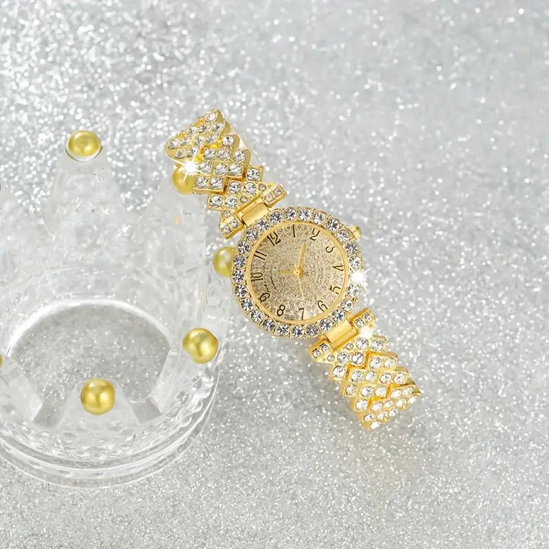 Luxe Radiance Arany Watch & Karkötő Készlet | Arany
