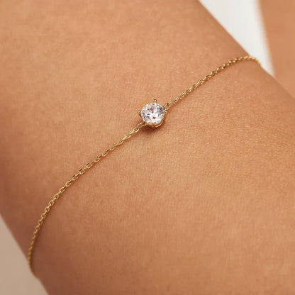 Cléa Moissanite Kő Karkötő | Arany