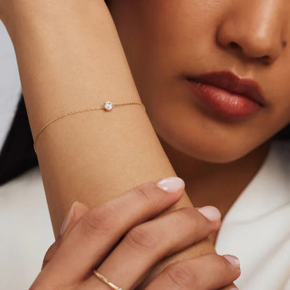 Cléa Moissanite Kő Karkötő | Arany