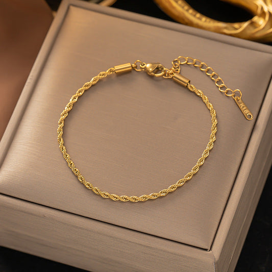 Twisted Chain Karkötő | Arany