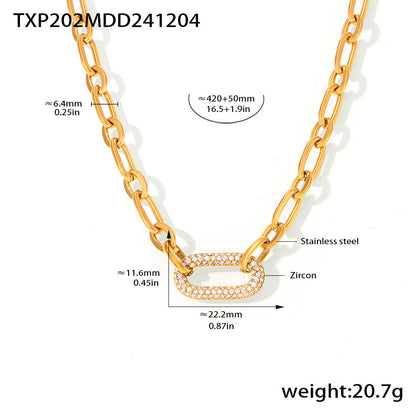 Paved Chunky Chain Link Ékszer Készlet | Arany