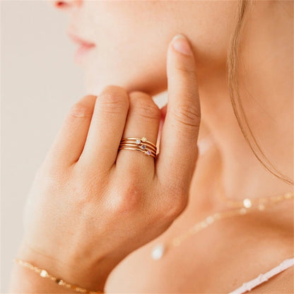 Amelia Birthstone Stacker Gyűrű