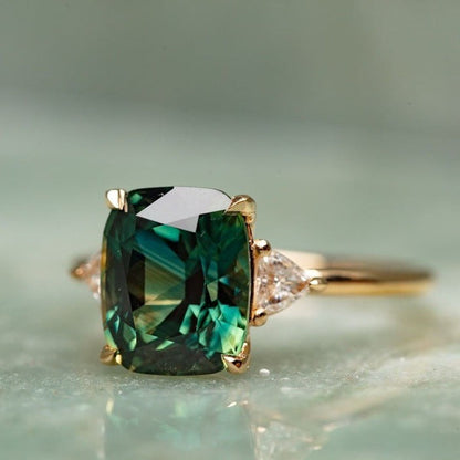 Arany Smaragd Solitaire Gyűrű