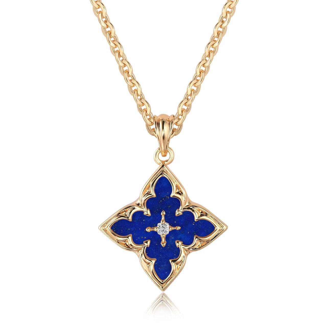 Blue Clover Pendant Nyaklánc | Arany