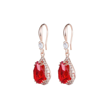 Rubin Teardrop Fülbevaló | Rose Arany