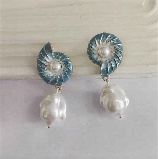 Seashell Gyöngy Fülbevaló