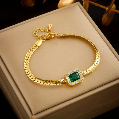 Arany Smaragd Chain Karkötő