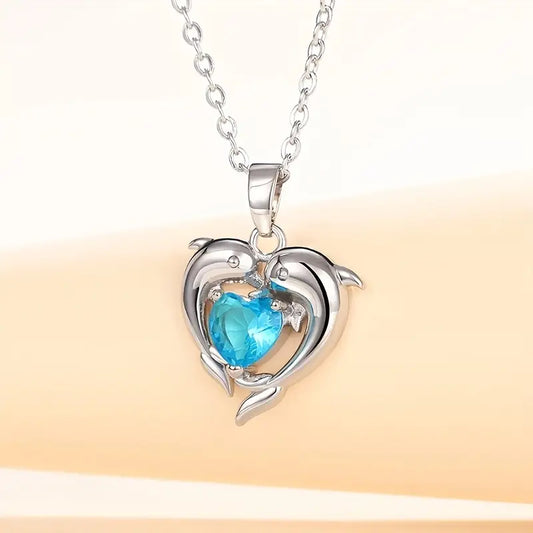 Oceanheart Twins Nyaklánc | Fehér Arany