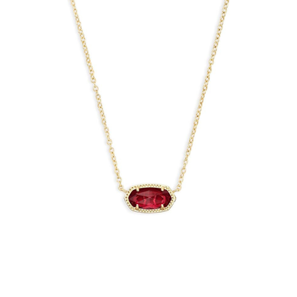 Classic Oval Rubin Nyaklánc | Arany