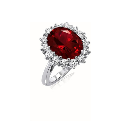 Scarlet Crown Rubin Gyűrű | Fehér Arany