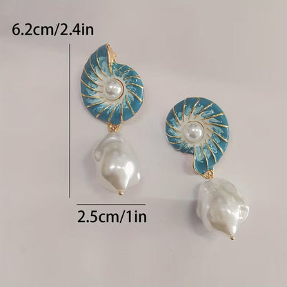 Seashell Gyöngy Fülbevaló
