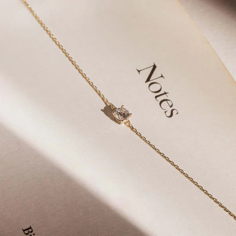 Cléa Moissanite Kő Karkötő | Arany